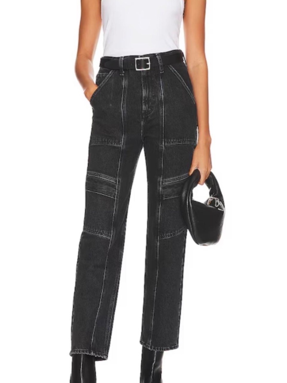 Agolde Black Cargo Denim